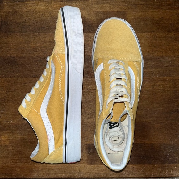 Yellow Old Skool Lace-Up Vans Size 10 - Picture 1 of 6